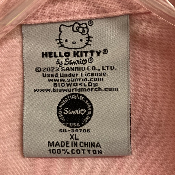 Hello Kitty Pink Light Flannel Boyfriend Button Up - Picture 2 of 6